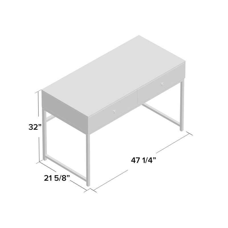 Hansel Metal Base Writing Desk